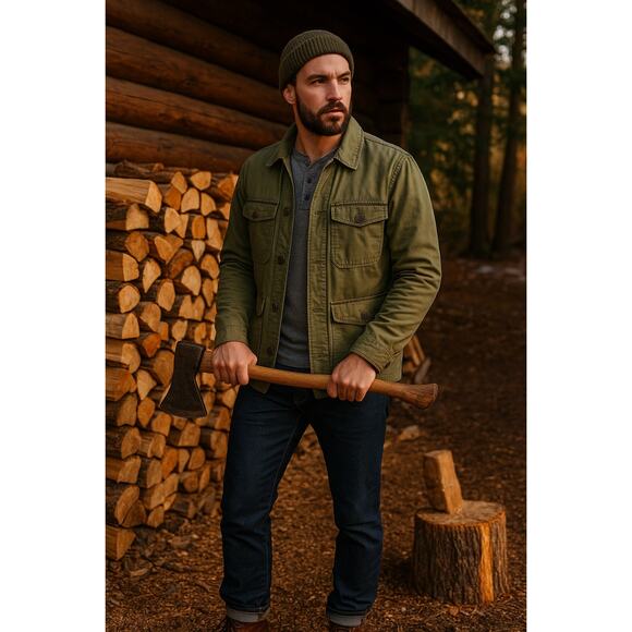 LUCKY BRAND Jacket Adult M TIGER Military FIGHTER BY DAY/LOVER BY NIGHT - Picture 2 of 9